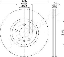 Japanparts DI-0919 - Jarrulevy inparts.fi