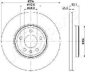 Japanparts DI-0916 - Jarrulevy inparts.fi