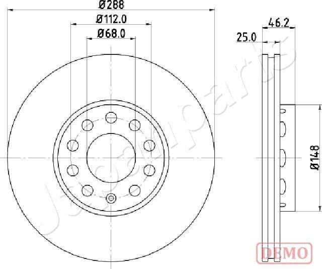 Japanparts DI-0910C - Jarrulevy inparts.fi