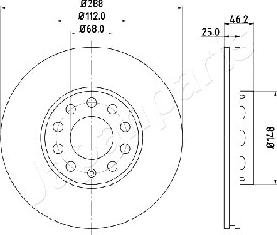 Japanparts DI-0910 - Jarrulevy inparts.fi