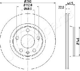 Japanparts DI-0911 - Jarrulevy inparts.fi