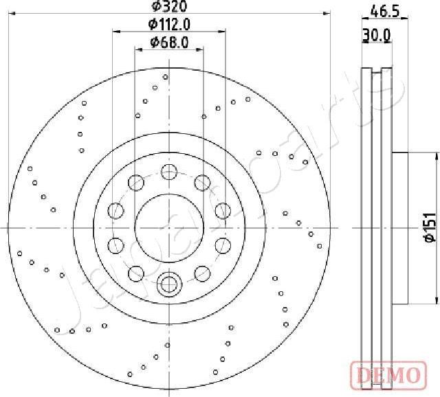 Japanparts DI-0913C - Jarrulevy inparts.fi