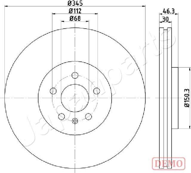 Japanparts DI-0912C - Jarrulevy inparts.fi