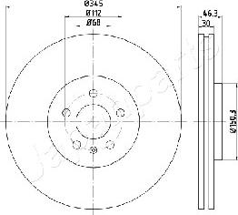 Japanparts DI-0912 - Jarrulevy inparts.fi