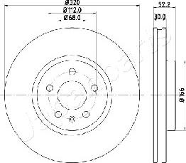 Japanparts DI-0917 - Jarrulevy inparts.fi