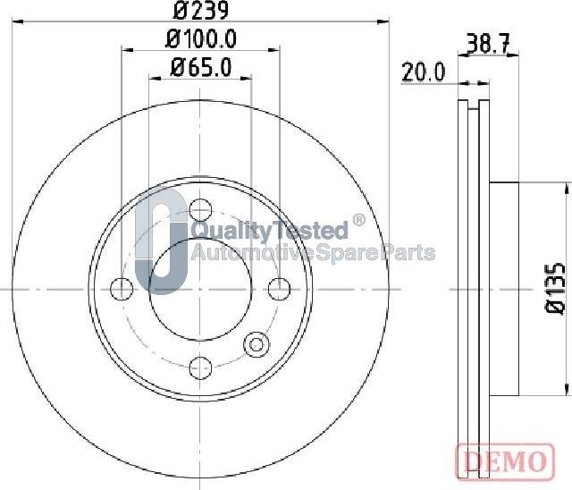 Japanparts DI0939JM - Jarrulevy inparts.fi