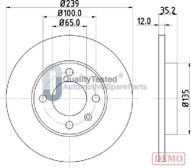 Japanparts DI0938JM - Jarrulevy inparts.fi