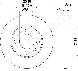 Japanparts DI-0938 - Jarrulevy inparts.fi