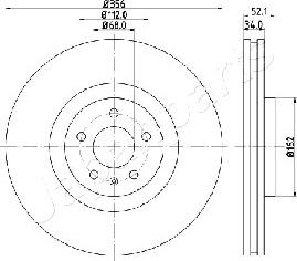 Japanparts DI-0929 - Jarrulevy inparts.fi