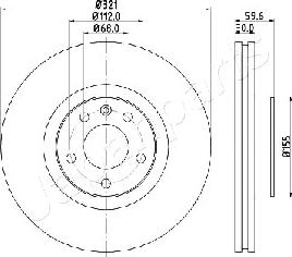 Japanparts DI-0926 - Jarrulevy inparts.fi