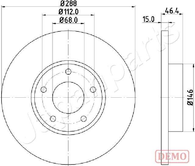 Japanparts DI-0923C - Jarrulevy inparts.fi