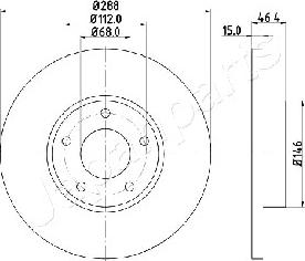 Japanparts DI-0923 - Jarrulevy inparts.fi