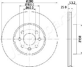 Japanparts DI-0422 - Jarrulevy inparts.fi