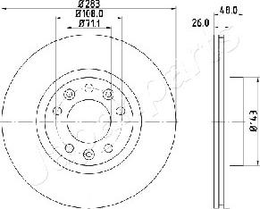 Japanparts DI-0634 - Jarrulevy inparts.fi