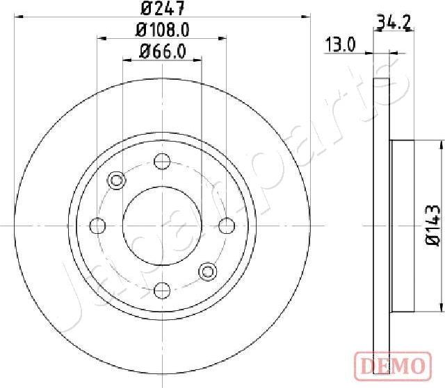 Japanparts DI-0630C - Jarrulevy inparts.fi