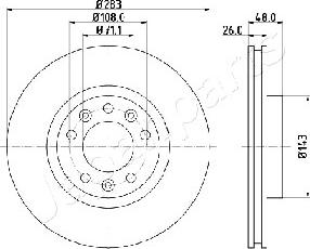 Japanparts DI-0638 - Jarrulevy inparts.fi