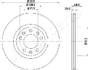 Japanparts DI-0633 - Jarrulevy inparts.fi