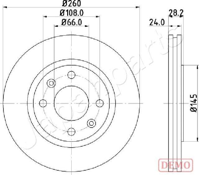 Japanparts DI-0632C - Jarrulevy inparts.fi