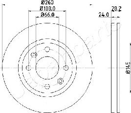 Japanparts DI-0632 - Jarrulevy inparts.fi