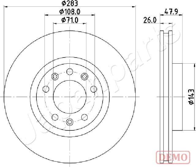 Japanparts DI-0637C - Jarrulevy inparts.fi