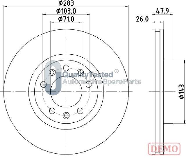 Japanparts DI0637JM - Jarrulevy inparts.fi