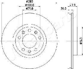 Japanparts DI-0637 - Jarrulevy inparts.fi