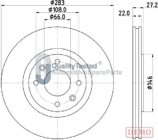 Japanparts DI0626JM - Jarrulevy inparts.fi