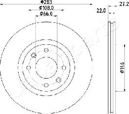 Japanparts DI-0626 - Jarrulevy inparts.fi