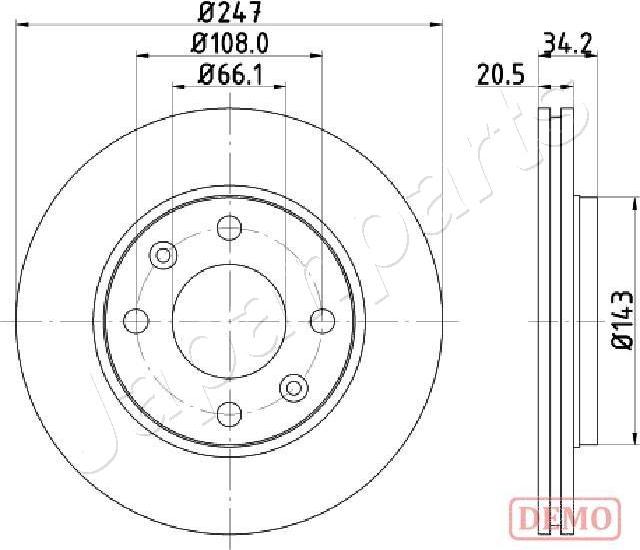 Japanparts DI-0628C - Jarrulevy inparts.fi