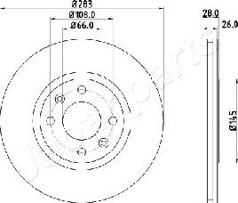 Japanparts DI-0627 - Jarrulevy inparts.fi