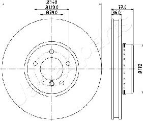 Japanparts DI-0157 - Jarrulevy inparts.fi