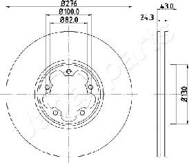 Japanparts DI-0356 - Jarrulevy inparts.fi