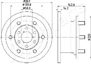 Japanparts DI-0254 - Jarrulevy inparts.fi