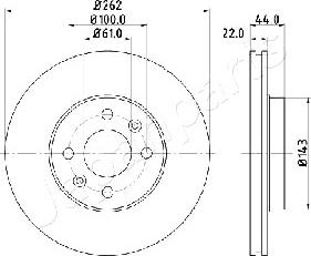 Japanparts DI-0709 - Jarrulevy inparts.fi