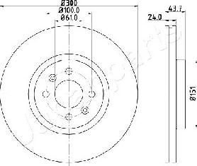 Japanparts DI-0705 - Jarrulevy inparts.fi