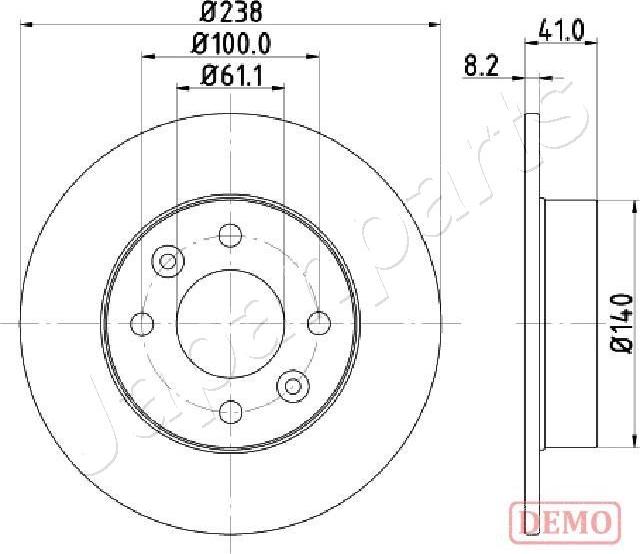 Japanparts DI-0700C - Jarrulevy inparts.fi