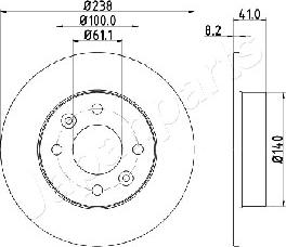 Japanparts DI-0700 - Jarrulevy inparts.fi