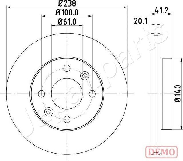 Japanparts DI-0708C - Jarrulevy inparts.fi