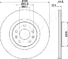 Japanparts DI-0702 - Jarrulevy inparts.fi