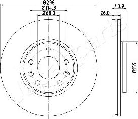 Japanparts DI-0707 - Jarrulevy inparts.fi