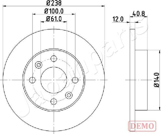 Japanparts DI-0714C - Jarrulevy inparts.fi