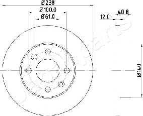 Japanparts DI-0714 - Jarrulevy inparts.fi