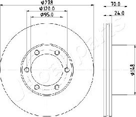 Japanparts DI-0715 - Jarrulevy inparts.fi