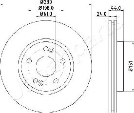 Japanparts DI-0710 - Jarrulevy inparts.fi