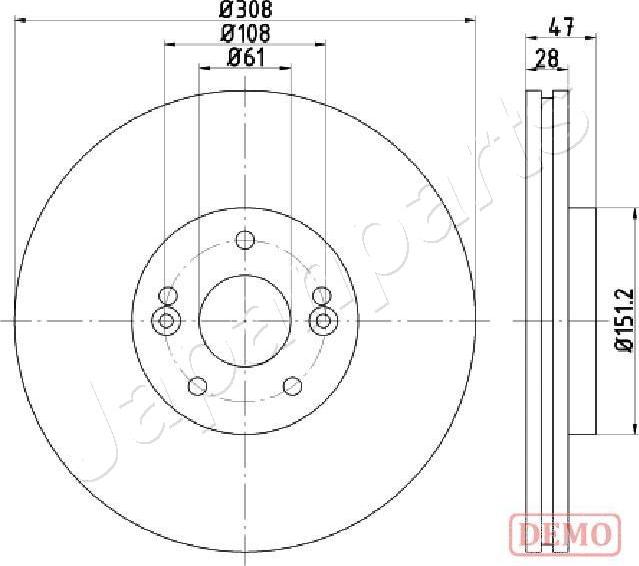 Japanparts DI-0713C - Jarrulevy inparts.fi