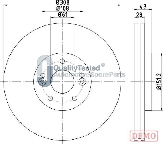 Japanparts DI0713JM - Jarrulevy inparts.fi