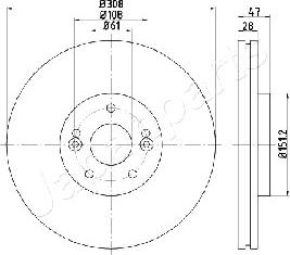 Japanparts DI-0713 - Jarrulevy inparts.fi