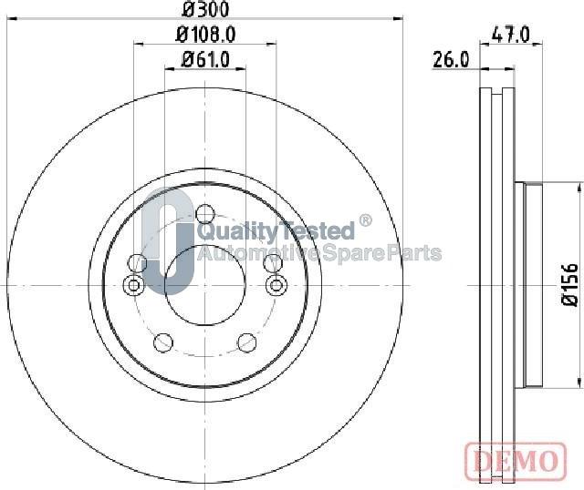 Japanparts DI0712JM - Jarrulevy inparts.fi