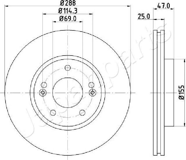 Japanparts DI-H35C - Jarrulevy inparts.fi