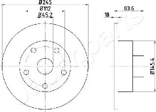 Japanparts DP-0906 - Jarrulevy inparts.fi